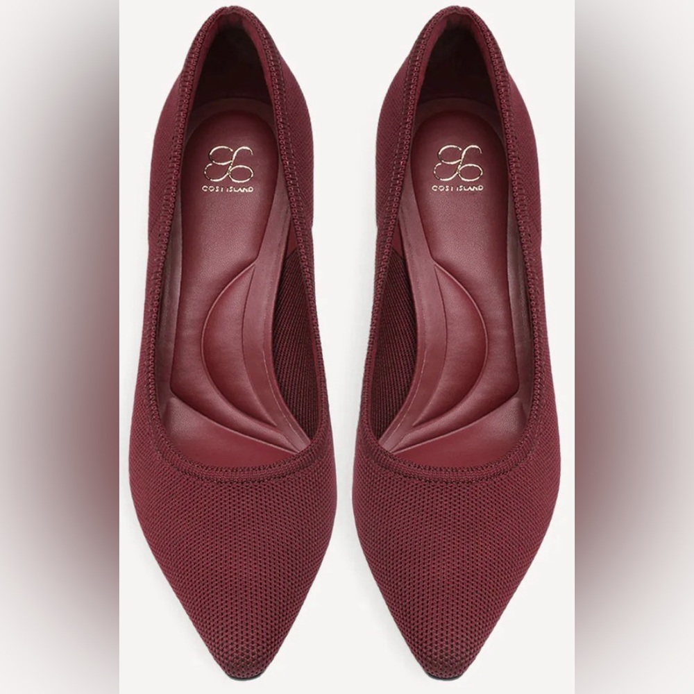 NWT Burgundy SerenTouch Pointed Toe Heeled Pump - Picture 2 of 10